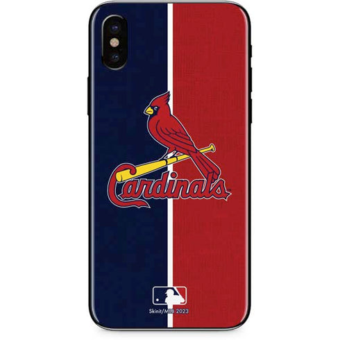 MLB St. Louis Cardinals Split iPhone XS Skin