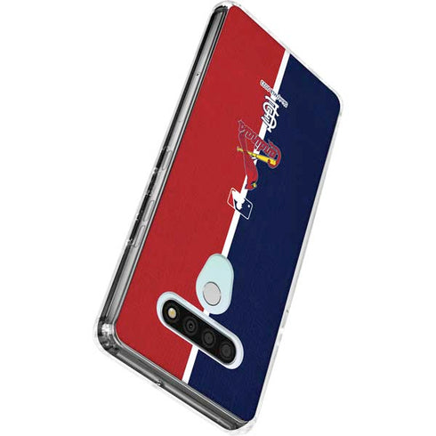 MLB St. Louis Cardinals Split LG Stylo 6 Clear Case