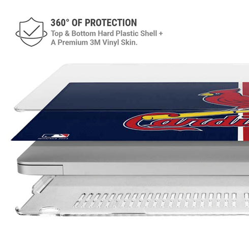 MLB St. Louis Cardinals Split MacBook Air 15in (2023-2025) Case plus Skin