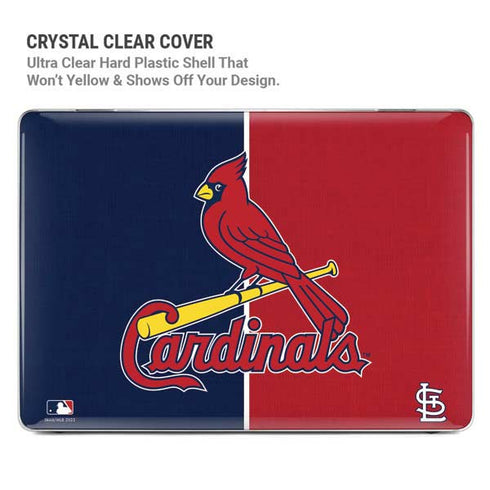 MLB St. Louis Cardinals Split MacBook Pro 16in (2021-25) Case plus Skin