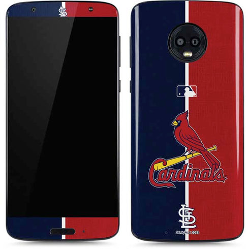 MLB St. Louis Cardinals Split Moto G6 Skin