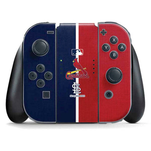 MLB St. Louis Cardinals Split Nintendo Switch (2017-2021) Joy-Con Controller Skin