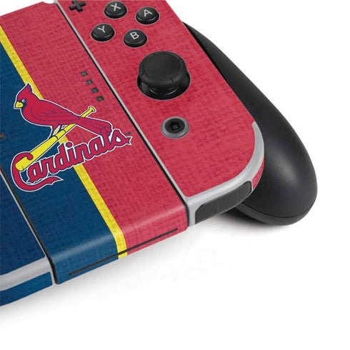 MLB St. Louis Cardinals Split Nintendo Switch OLED (2021) Skin