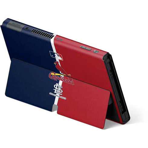 MLB St. Louis Cardinals Split Nintendo Switch OLED (2021) Skin