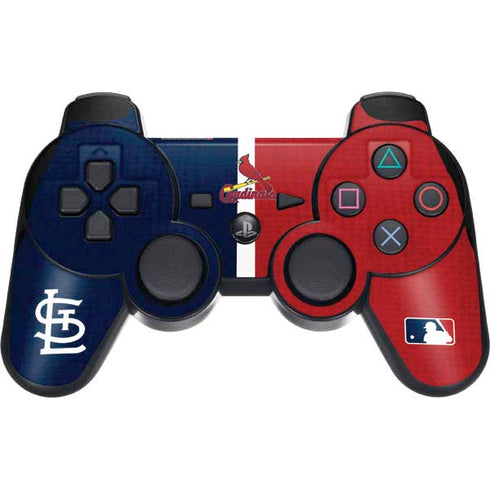 MLB St. Louis Cardinals Split PS3 Dual Shock wireless controller Skin