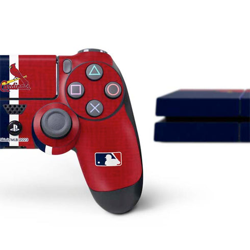 MLB St. Louis Cardinals Split PS4 Console and Controller Bundle Skin