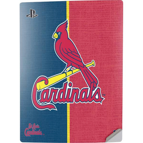 MLB St. Louis Cardinals Split PS5 Digital Edition Console Skin