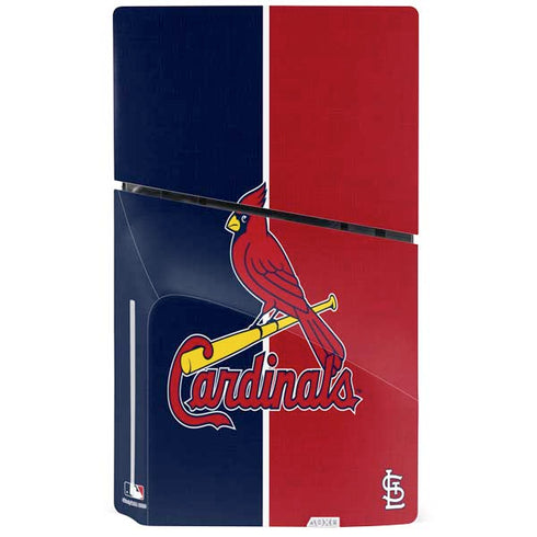 MLB St. Louis Cardinals Split PS5 Slim Disk Bundle Skin