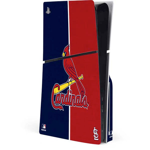 MLB St. Louis Cardinals Split PS5 Slim Disk Console Skin