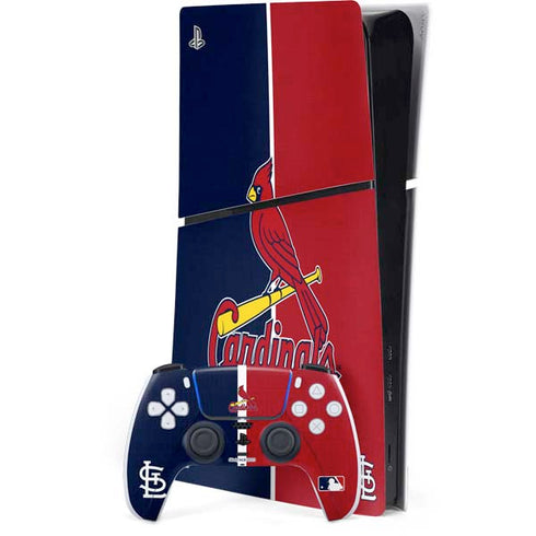 MLB St. Louis Cardinals Split PS5 Slim Digital Edition Bundle Skin