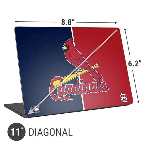 MLB St. Louis Cardinals Split Universal Laptop 11in (8.8 x 6.2in) Skin