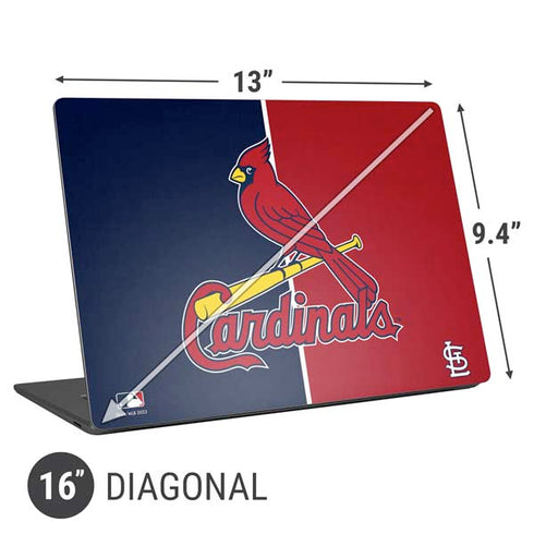 MLB St. Louis Cardinals Split Universal Laptop 16in (13 x 9.4in) Skin
