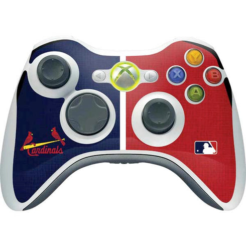 MLB St. Louis Cardinals Split Xbox 360 Wireless Controller Skin