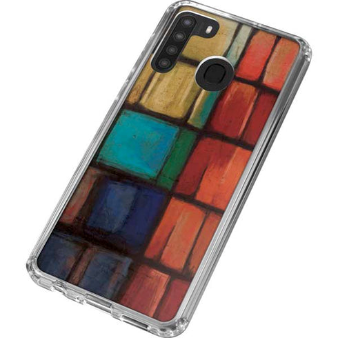 Stained Glass Galaxy A21 Clear Case