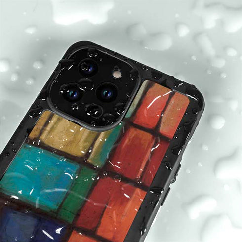 Stained Glass iPhone 14 Pro Max Waterproof Case