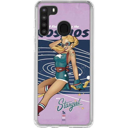 DC Comics Bombshells Stargirl- Field Guide to Cosmos Galaxy A21 Clear Case
