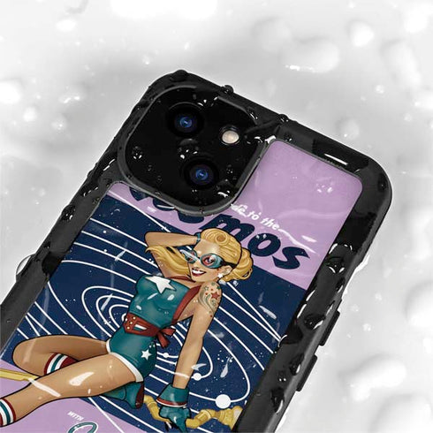 DC Comics Bombshells Stargirl- Field Guide to Cosmos iPhone 15 Waterproof Case