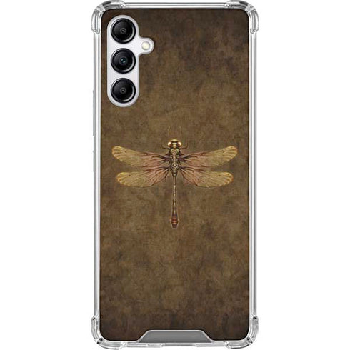 Steampunk & Gear Dragonfly by Brigid Ashwood Galaxy A15 5G Clear Case