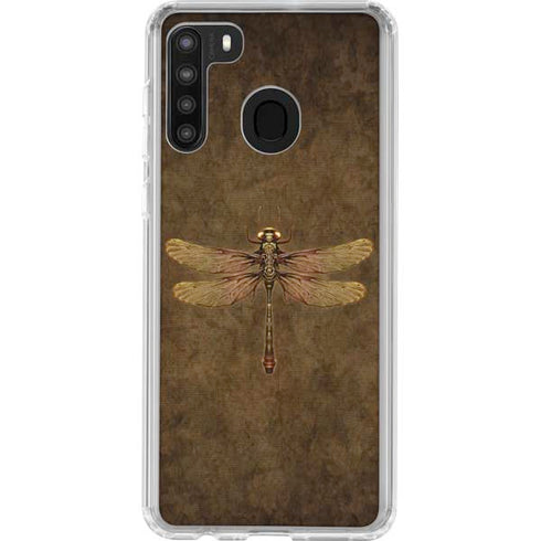 Brigid Ashwood Steampunk & Gear Dragonfly Galaxy A21 Clear Case