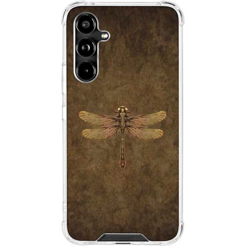 Steampunk & Gear Dragonfly by Brigid Ashwood Galaxy A54 5G Clear Case