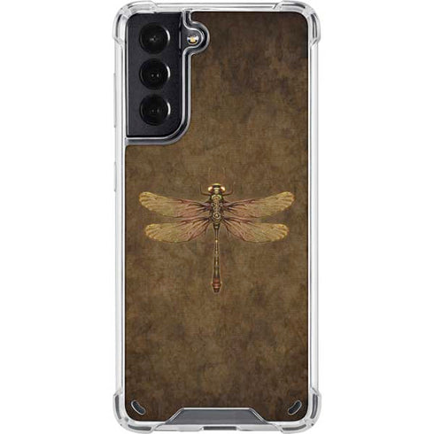 Brigid Ashwood Steampunk & Gear Dragonfly Galaxy S21 5G Clear Case