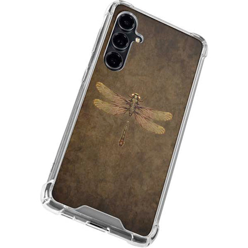 Steampunk & Gear Dragonfly by Brigid Ashwood Galaxy S23 FE Clear Case