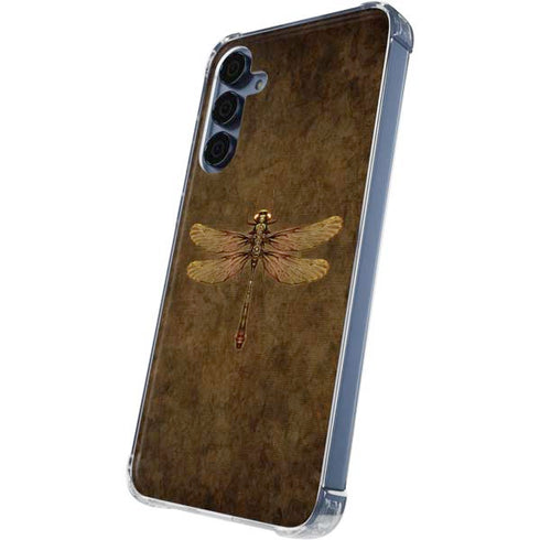 Steampunk & Gear Dragonfly by Brigid Ashwood Galaxy S24 Clear Case