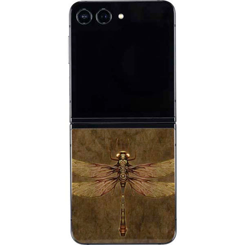Steampunk & Gear Dragonfly by Brigid Ashwood Galaxy Z Flip5 5G Skin