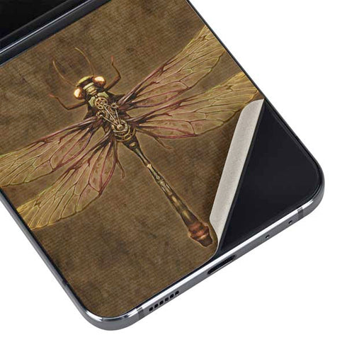 Steampunk & Gear Dragonfly by Brigid Ashwood Galaxy Z Flip5 5G Skin