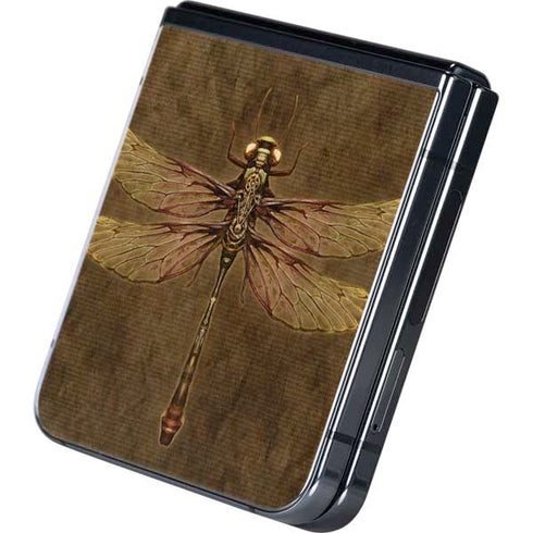 Steampunk & Gear Dragonfly by Brigid Ashwood Galaxy Z Flip5 5G Skin