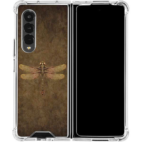 Brigid Ashwood Steampunk & Gear Dragonfly Galaxy Z Fold4 5G Clear Case