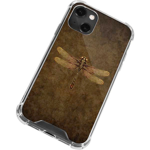 Steampunk & Gear Dragonfly by Brigid Ashwood iPhone 15 Plus Clear Case