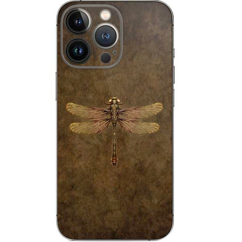 Steampunk & Gear Dragonfly by Brigid Ashwood iPhone 15 Pro Skin
