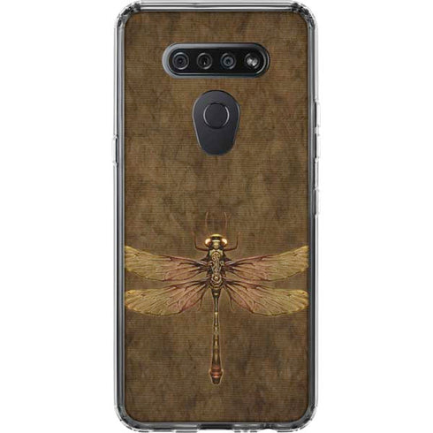 Steampunk & Gear Dragonfly by Brigid Ashwood LG K51/Q51 Clear Case