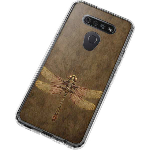 Steampunk & Gear Dragonfly by Brigid Ashwood LG K51/Q51 Clear Case