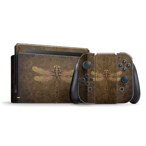 Brigid Ashwood Steampunk & Gear Dragonfly Nintendo Switch Bundle Skin