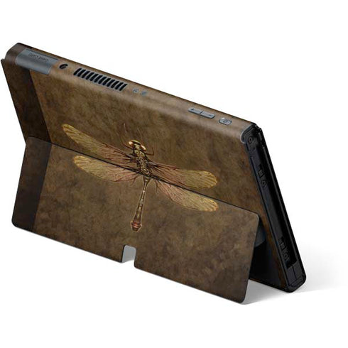 Brigid Ashwood Steampunk & Gear Dragonfly Nintendo Switch OLED (2021) Skin