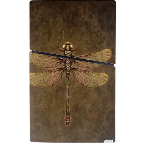 Steampunk & Gear Dragonfly by Brigid Ashwood PS5 Slim Digital Edition Bundle Skin