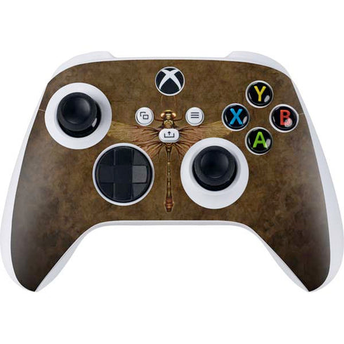 Brigid Ashwood Steampunk & Gear Dragonfly Xbox Series S Controller Skin