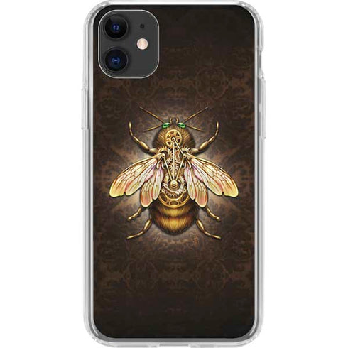 Steampunk Bee by Brigid Ashwood iPhone 11 Clear Case