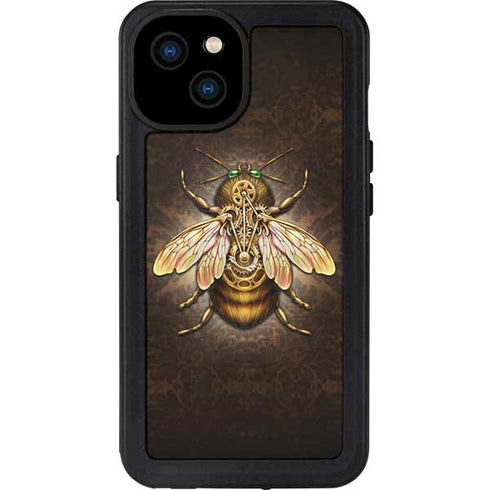 Steampunk Bee by Brigid Ashwood iPhone 15 Plus Waterproof Case