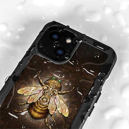 Steampunk Bee by Brigid Ashwood iPhone 15 Plus Waterproof Case