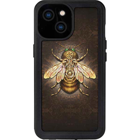 Steampunk Bee by Brigid Ashwood iPhone 15 Waterproof Case