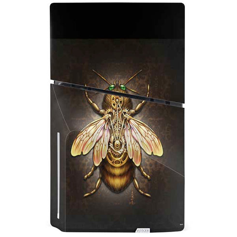 Steampunk Bee by Brigid Ashwood PS5 Slim Disk Bundle Skin