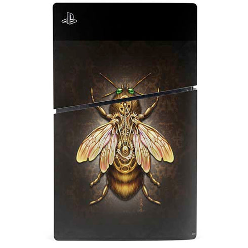 Steampunk Bee by Brigid Ashwood PS5 Slim Digital Edition Bundle Skin