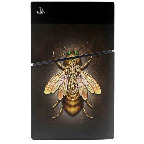 Steampunk Bee by Brigid Ashwood PS5 Slim Digital Edition Console Skin