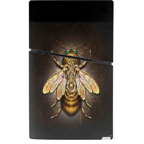 Steampunk Bee by Brigid Ashwood PS5 Slim Digital Edition Console Skin
