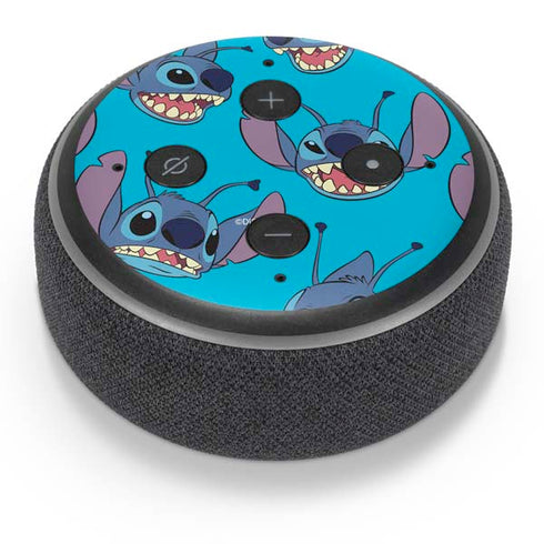 Disney Lilo and Stitch Face Expression Pattern Amazon Echo Dot Skin