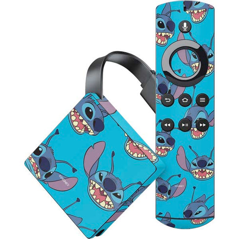 Disney Lilo and Stitch Face Expression Pattern Amazon Fire TV Skin
