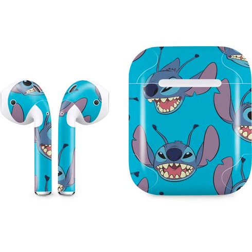 Disney Lilo and Stitch Face Expression Pattern Apple AirPods Skin